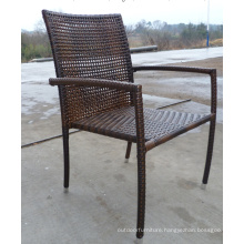 Outdoor Rattan Stack High Dining Arm Chair